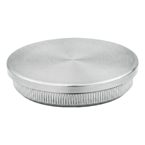 Bouchon plat à enfoncer pour tube de balustrade 48,3 mm, acier inoxydable AISI 304 satiné