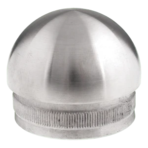Bouchon ellipsoïdal à enfoncer pour tube 48,3 mm, acier inoxydable AISI 304 satiné