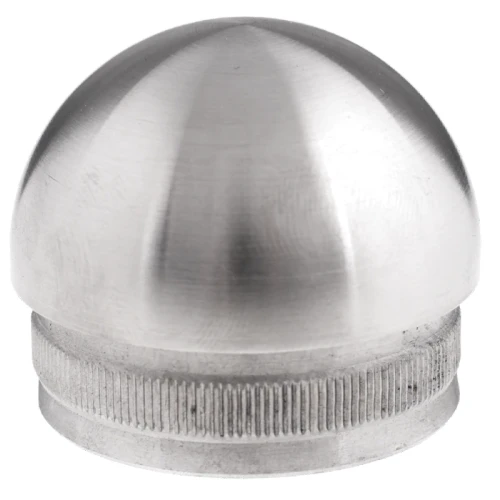 Kozza ellipsvormige eindkap indrukbaar voor balustradebuis 42,4 mm – roestvrijstaal AISI 304 satijn 001-095 (1)