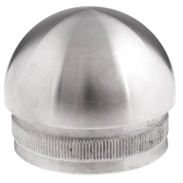 Bouchon ellipsoïdal Kozza à enfoncer pour tube de balustrade 42,4 mm – acier AISI 304 satiné 001-095 (1)