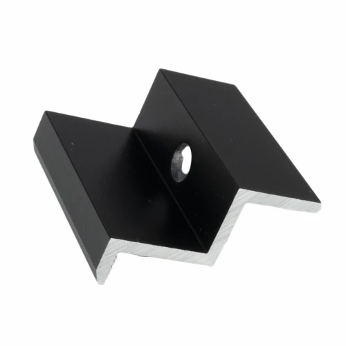 Pince latérale H40 aluminium 6060 trou M8 Anodisé PV-03-10