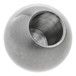 Boule à coller pour balustrade ø 20 mm, orifice ø 10 mm, acier inoxydable AISI 304 satiné