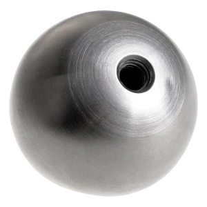 Boule vissable pleine pour balustrade fi 30 mm filetage M6 acier inoxydable satiné