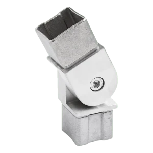 Coude articulé de balustrade 90°–180° pour profilé 40x40x2 mm – acier AISI 304 satiné