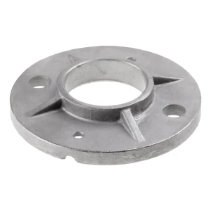 Embase de montage à bride pour balustrade ⌀42,4 mm – en acier avec trous