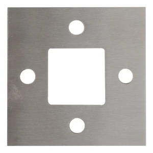 Base de poteau de balustrade à souder 100x100 mm – acier inoxydable AISI 304 satiné, système 40x40