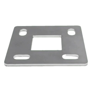 Base de poteau de balustrade à souder 80×80 mm - acier inoxydable AISI 304, système 40×40