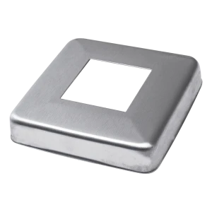 Cache-trou carré en acier pour profil de balustrade 40x40 mm – 85x85 mm satiné