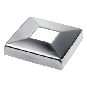 Rosace de masquage carrée pour profilé 40x40 mm – acier inoxydable AISI 304 satiné