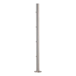 PINOX – poteau de balustrade central non armé ø 42,4 × 881 mm, acier inoxydable satiné