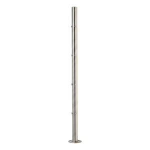 Poteau de balustrade d'angle PINOX Ø 42,4 mm non armé – acier inoxydable, satiné