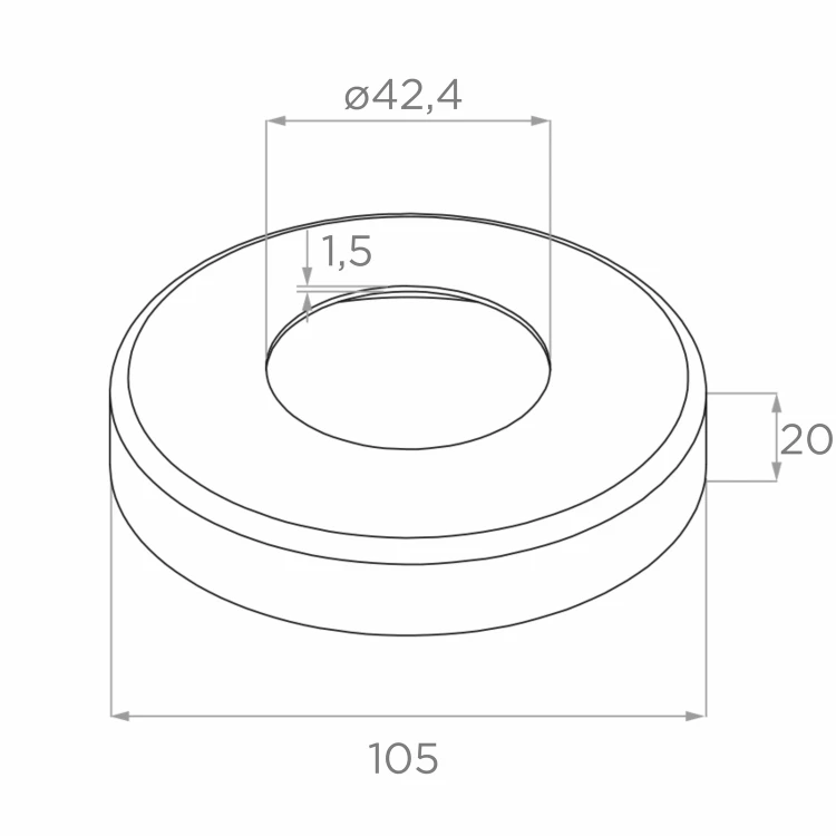 PSG Poteau de balustrade intermédiaire traversant Ø 42,4 mm AISI 304 – 4 supports, satiné 001-204 (5)