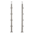 PSG poteau de balustrade d'angle en acier inoxydable AISI 304 ø42,4 mm H1060 mm avec supports pour tubes ø12 mm 001-206 (1)