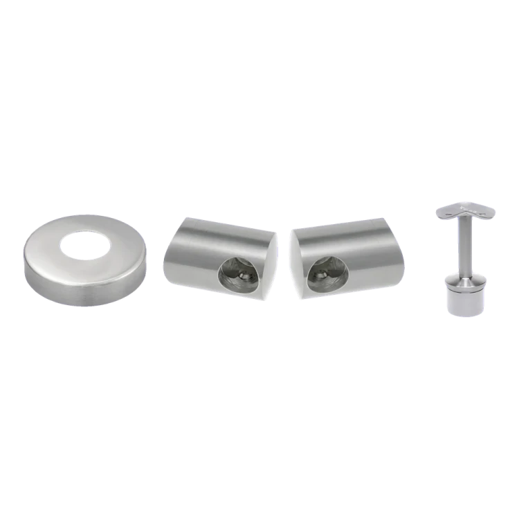 PSG poteau de balustrade d'angle en acier inoxydable AISI 304 ø42,4 mm H1060 mm avec supports pour tubes ø12 mm 001-206 (3)