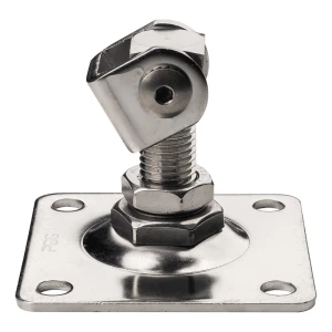 Charnière réglable de portail PSG M20 avec platine 100×100 mm – acier inoxydable AISI 304