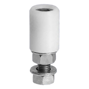 Rouleau guide de portail PSG FI 32 mm blanc avec tige M12