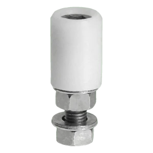 PSG galet guide de portail FI 43 mm blanc avec support à vis M16