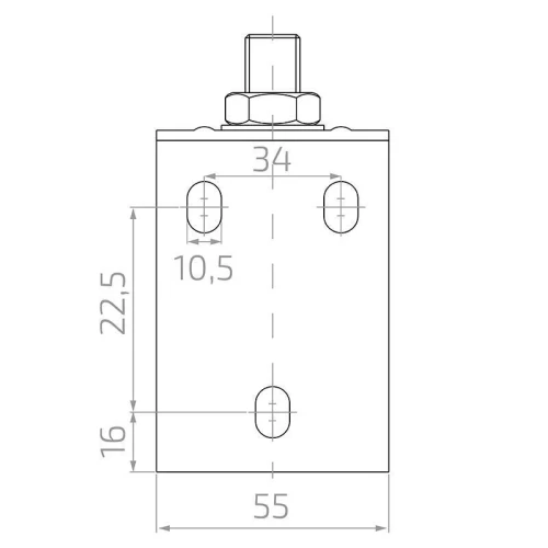 PSG guidage supérieur réglable pour portail coulissant avec galets 160 mm 001-261 (2)