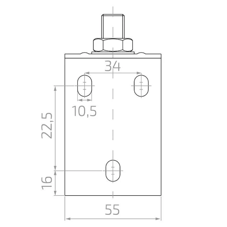 PSG guidage supérieur réglable pour portail coulissant avec galets 160 mm 001-261 (2)