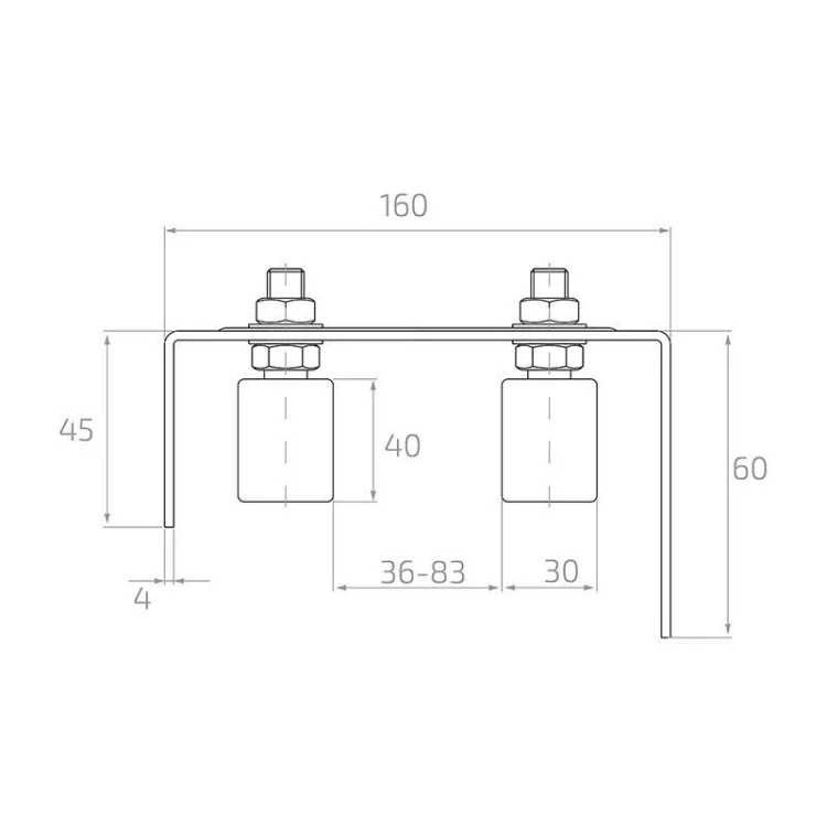 PSG guidage supérieur réglable pour portail coulissant avec galets 160 mm 001-261 (3)